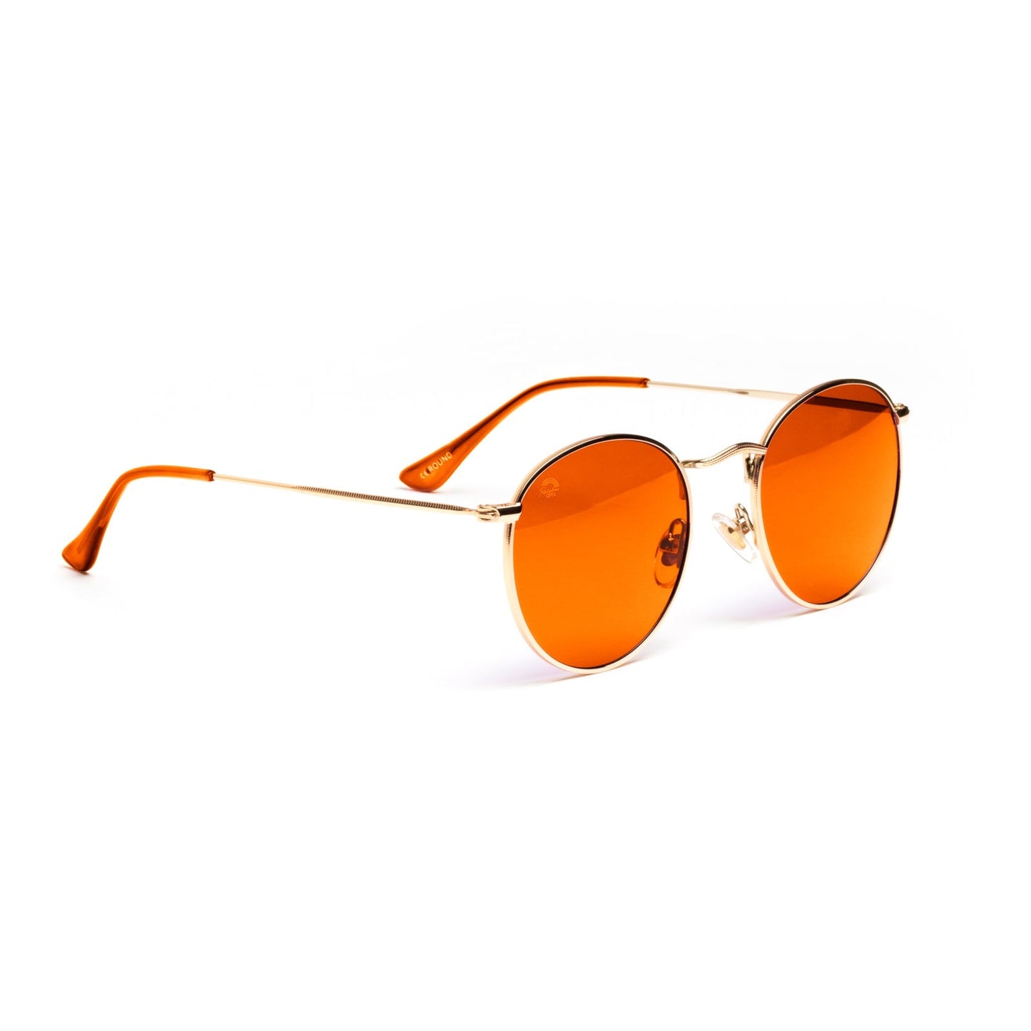 Orange - Round Sunglasses