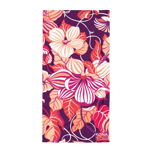 Kona Kinis Floral Beach Towel