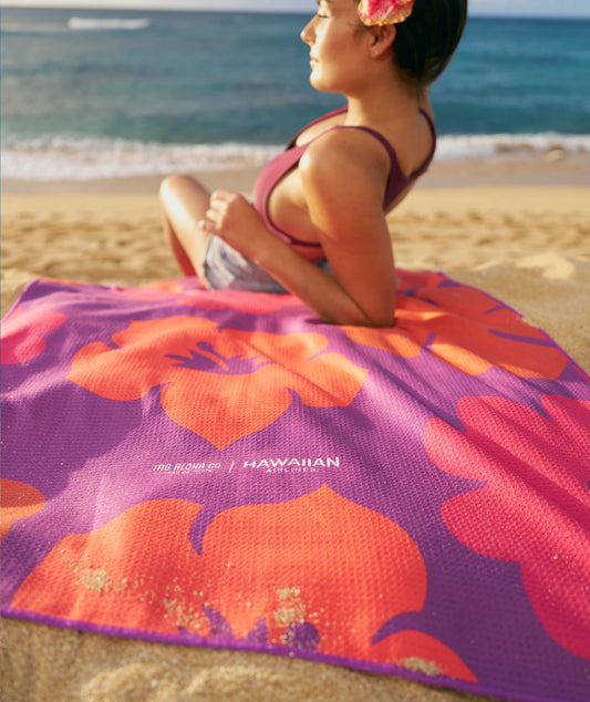 Beach Towel - Aloalo with Hawaiian Airlines