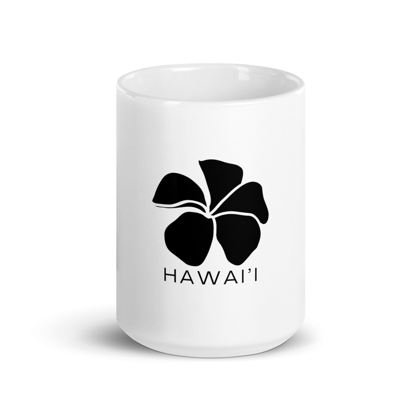 White glossy mug - Plumeria Hawaii