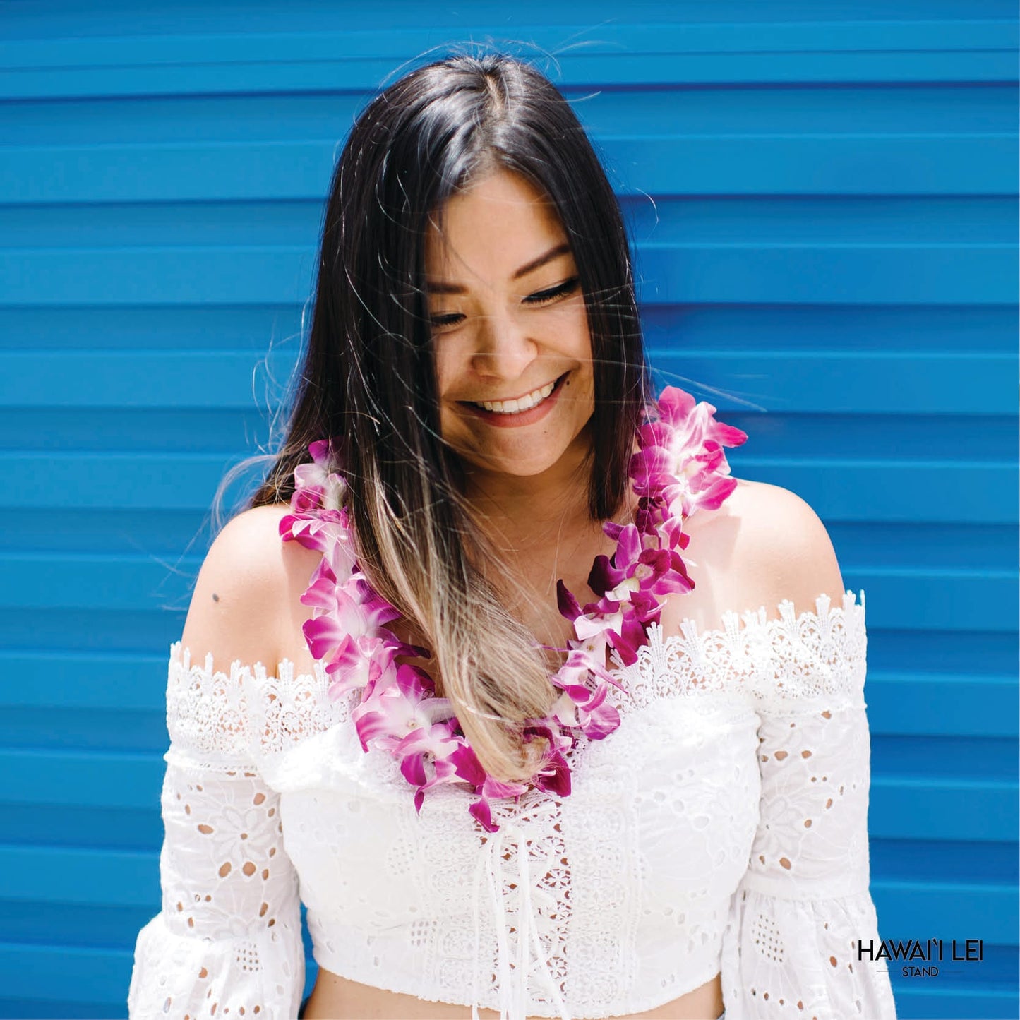Classic Orchid Lei (Purple)