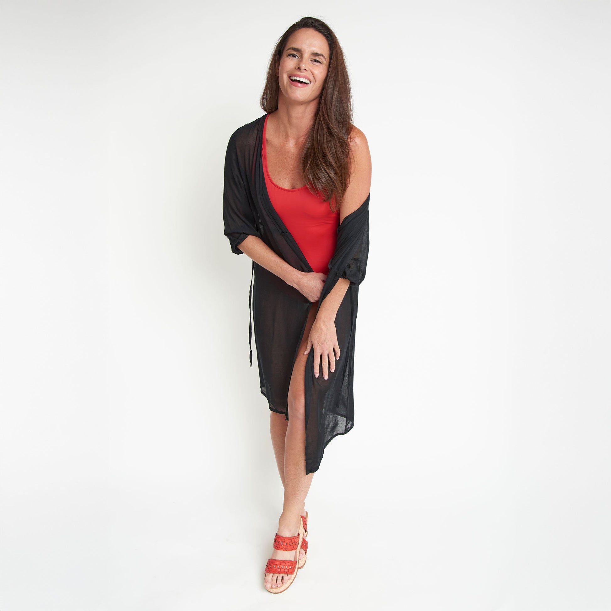 Allira Tie Waist Cover Up Beach Dress S/M Allira Tie Waist Cover Up Beach Dress S/M