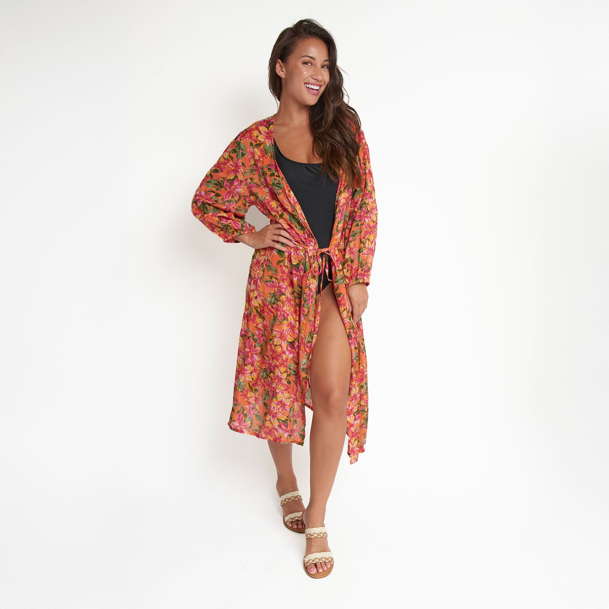 Allira Tie Waist Cover Up Beach Dress L/XL Allira Tie Waist Cover Up Beach Dress L/XL