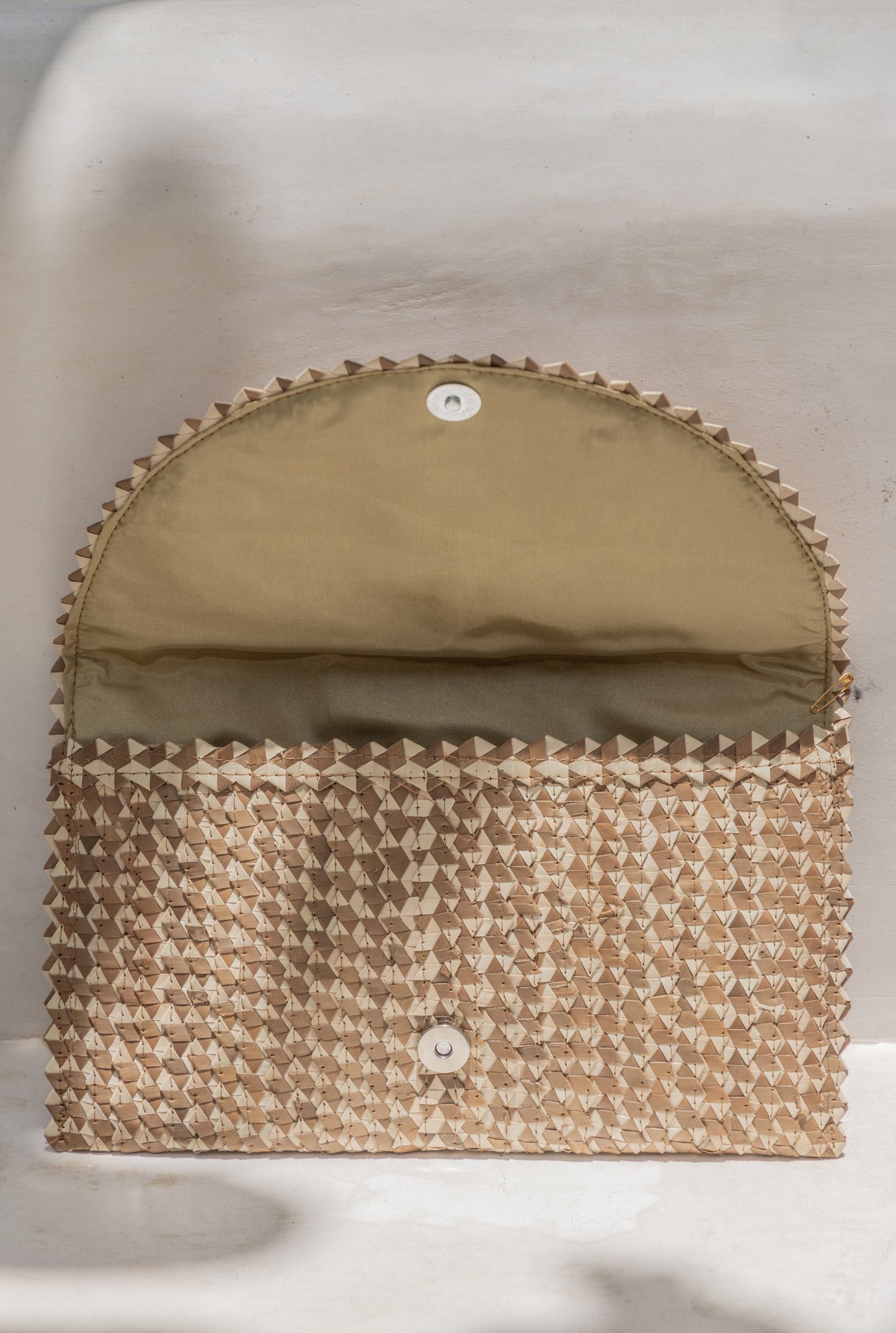 Ombre Rattan Clutch