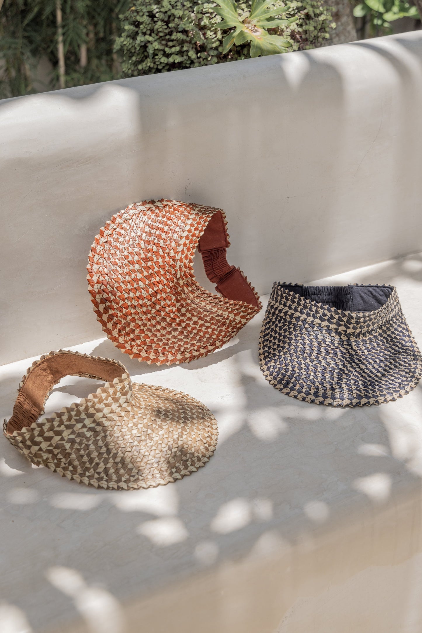 Ombre Rattan Sun Visors