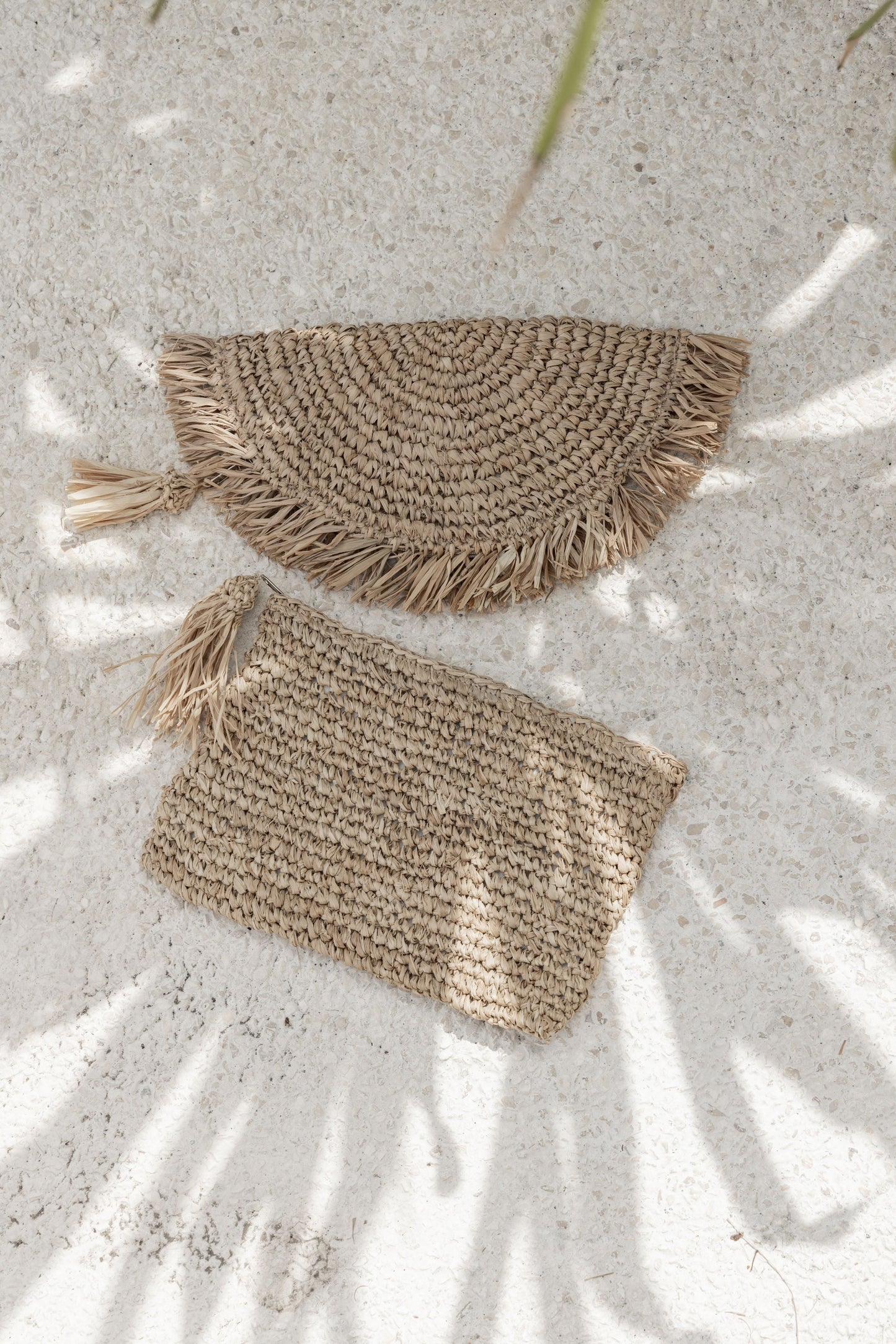 Seagrass Half Moon Clutch