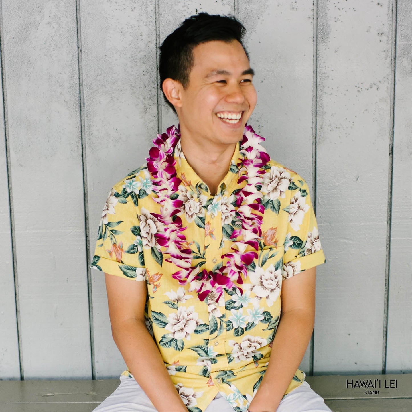 Classic Orchid Lei (Purple)