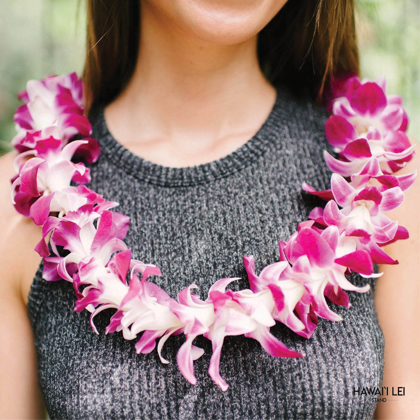 Classic Orchid Lei (Purple)