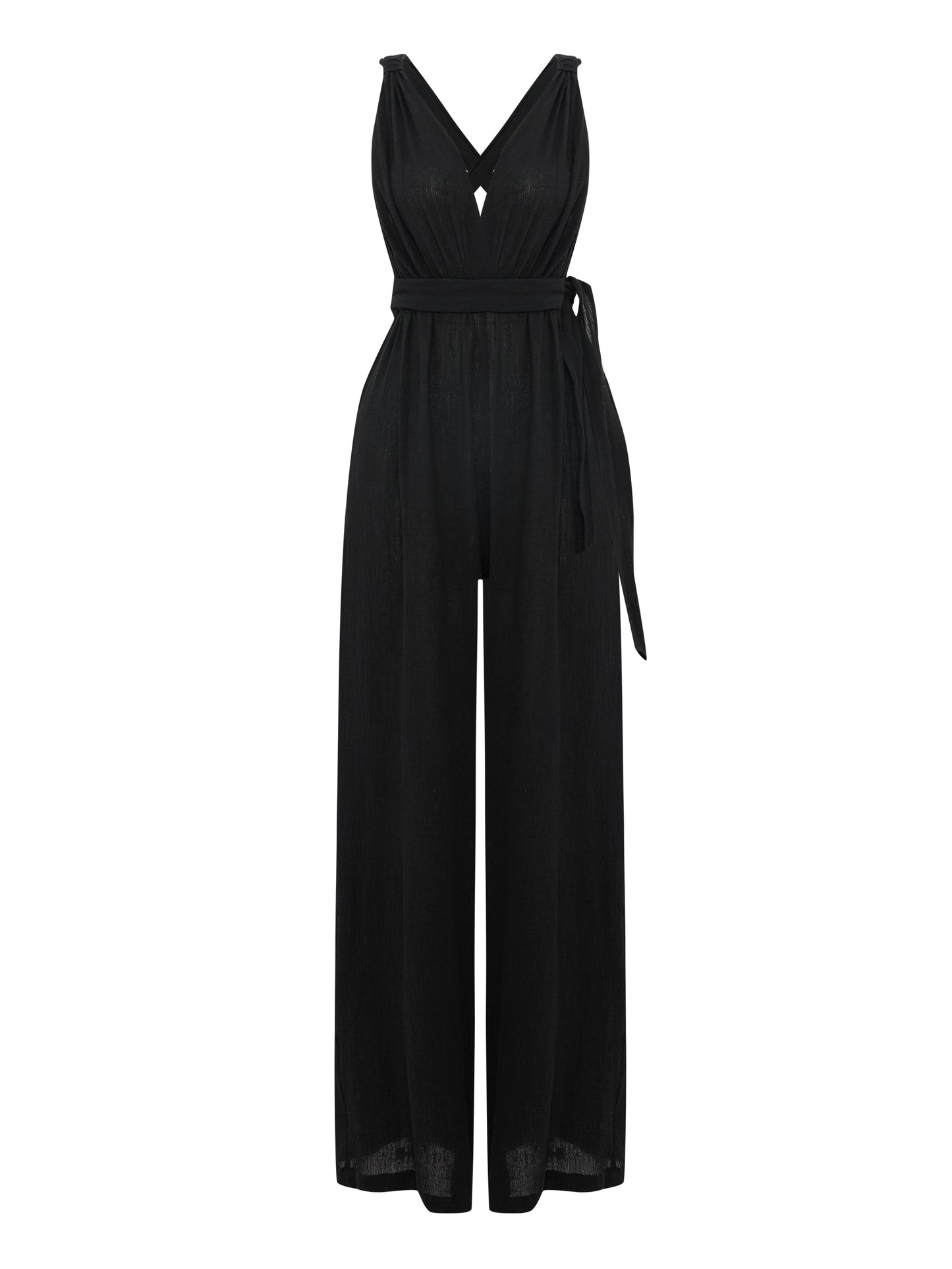 Wrap Your Way Jumpsuit - Black