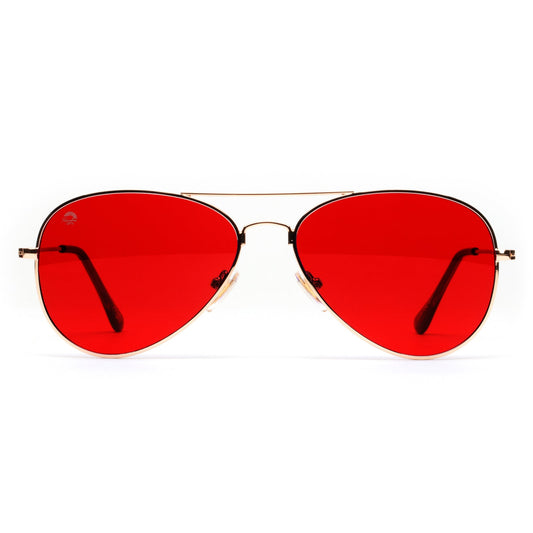 Red - Aviator Sunglasses