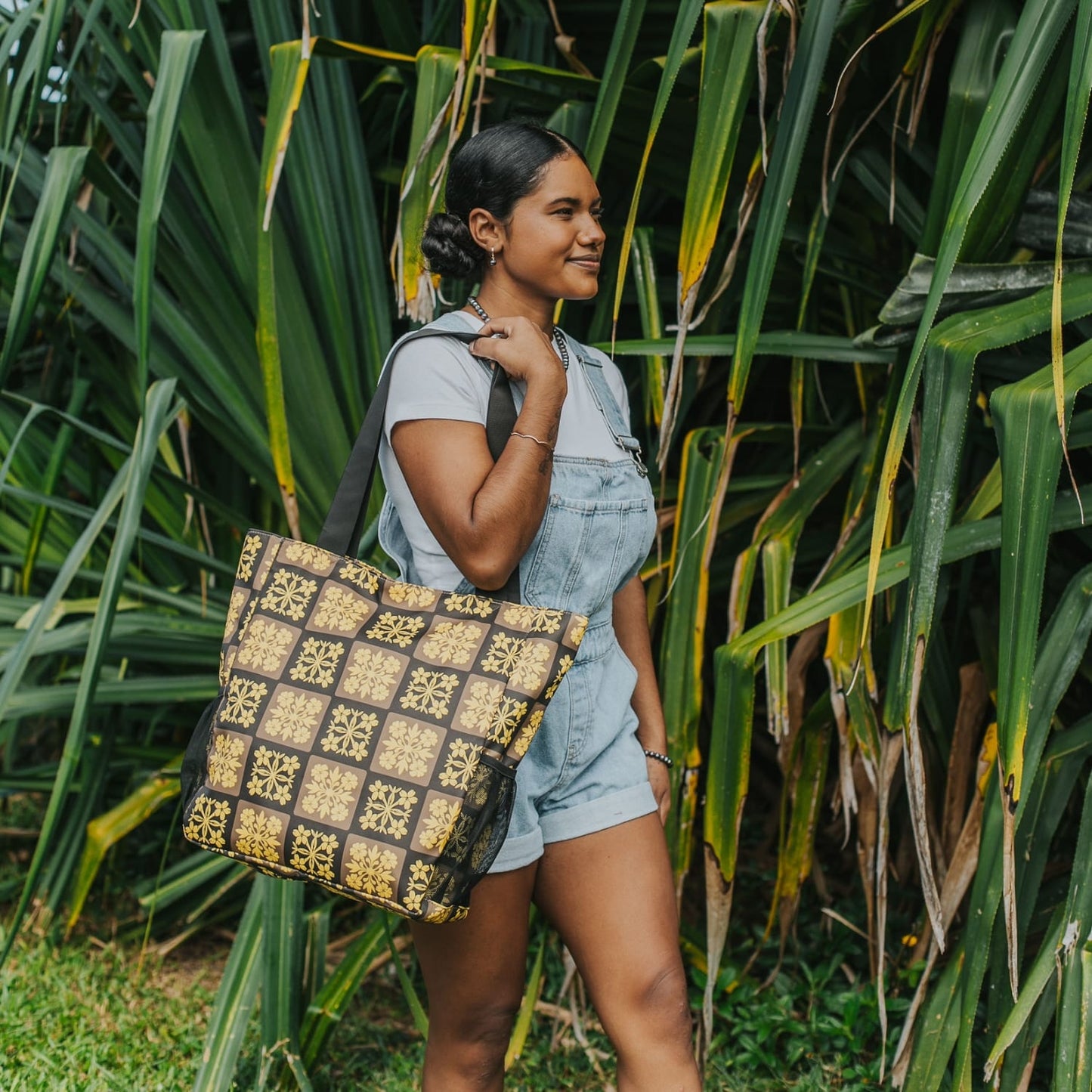 Holoholo Bag (Brown & Yellow Quilt)