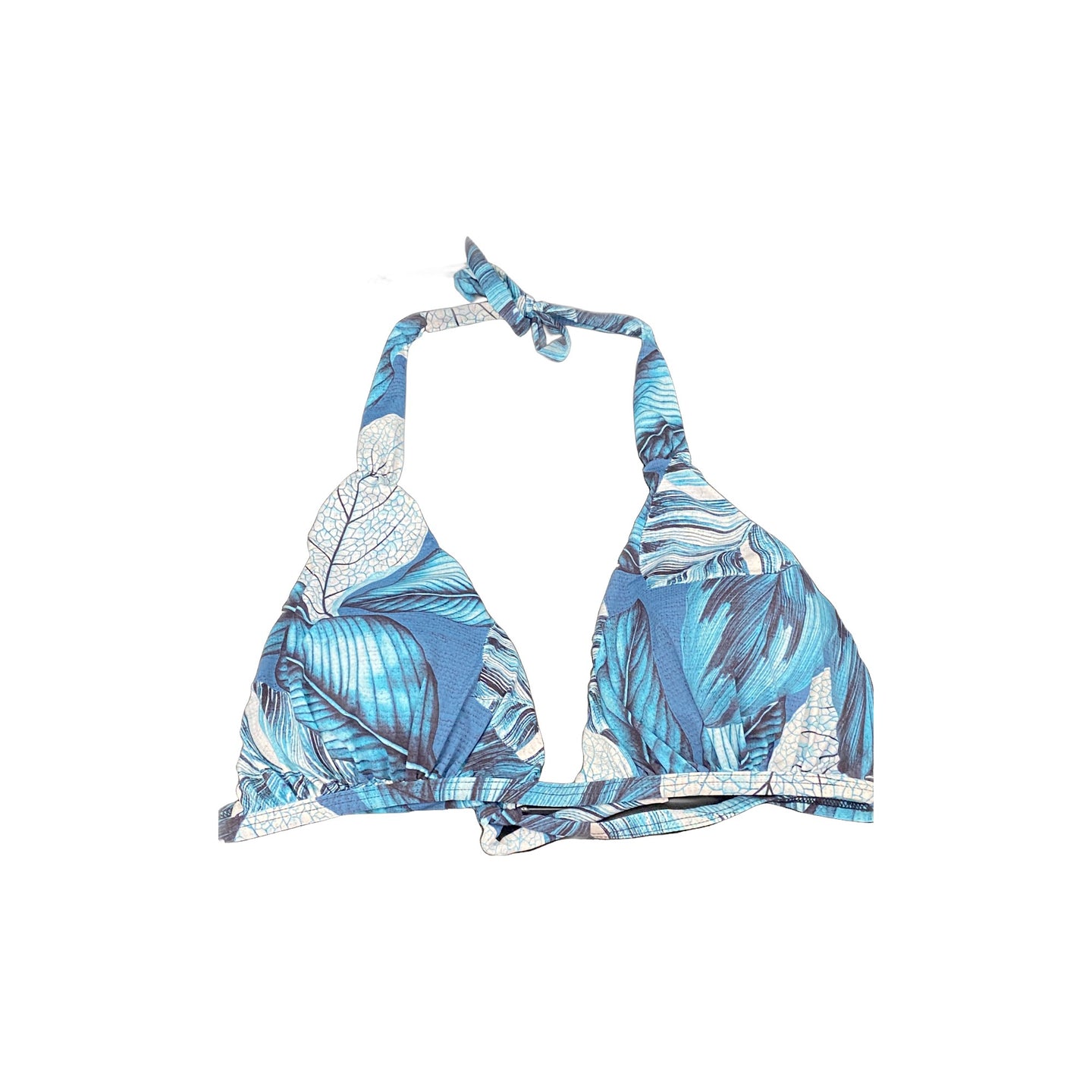 Blue Leaf halter bikini top