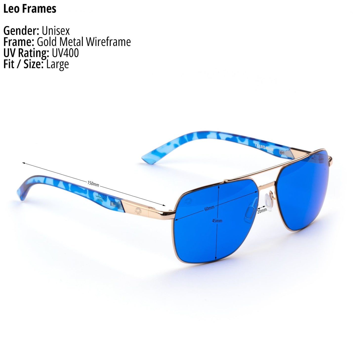 Blue - Leo Sunglasses