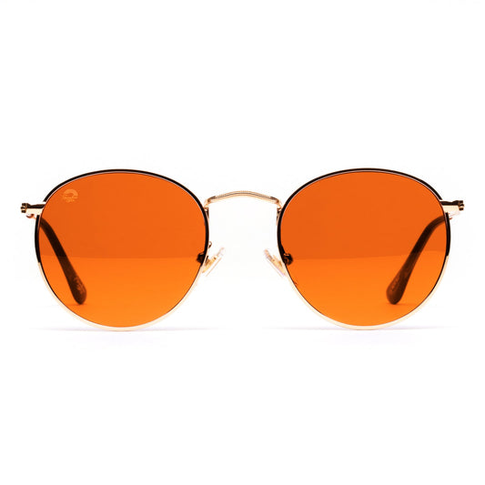 Orange - Round Sunglasses
