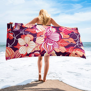 Kona Kinis Floral Beach Towel