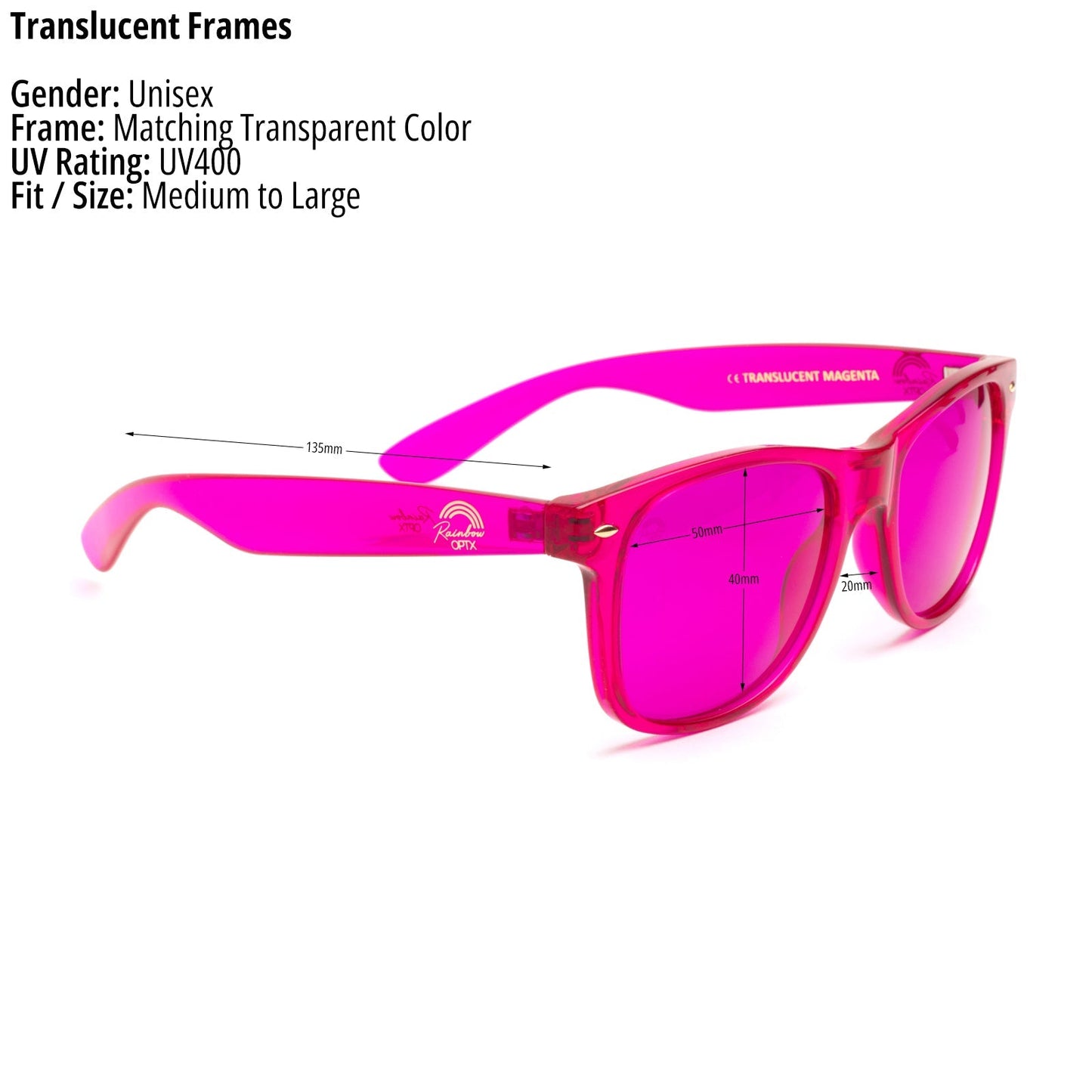 Magenta - Translucent Sunglasses