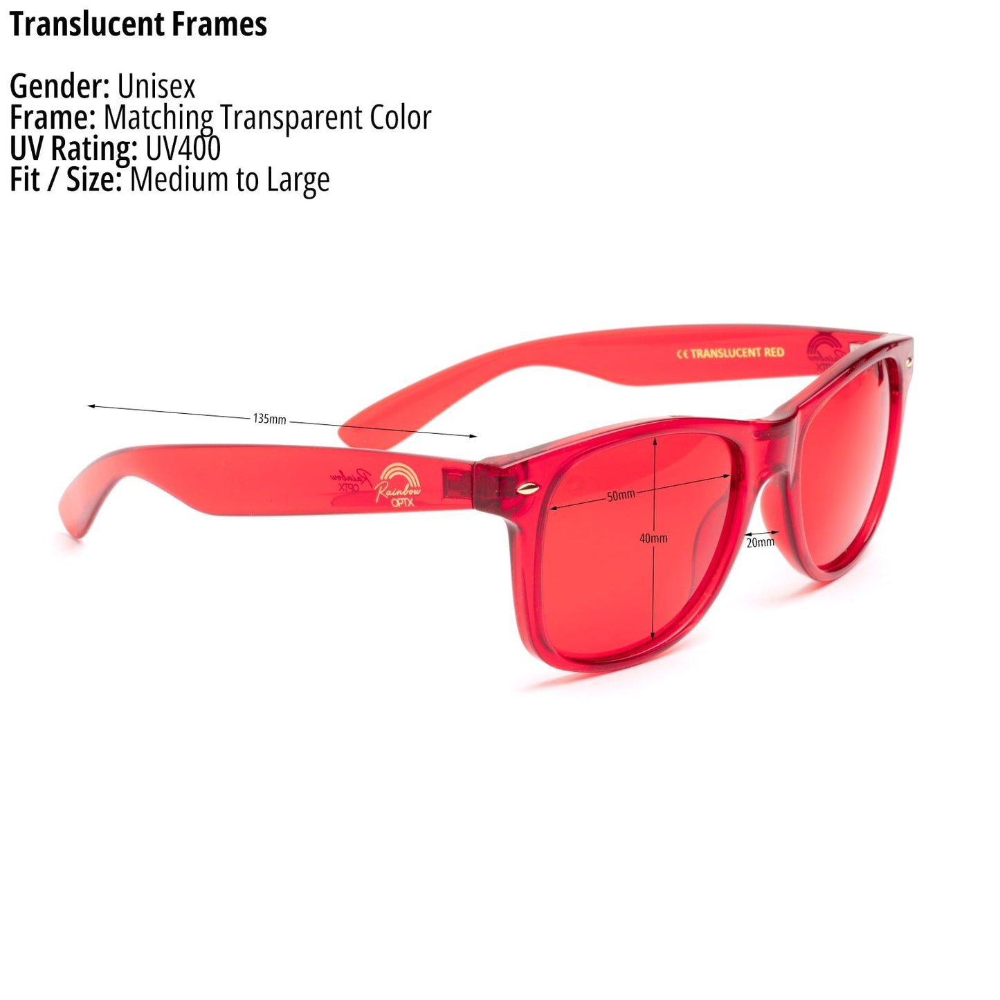 Red - Translucent Sunglasses