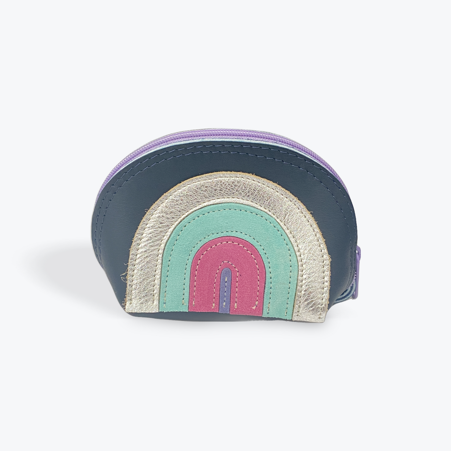 Leather Rainbow Wristlet