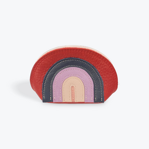 Leather Rainbow Wristlet
