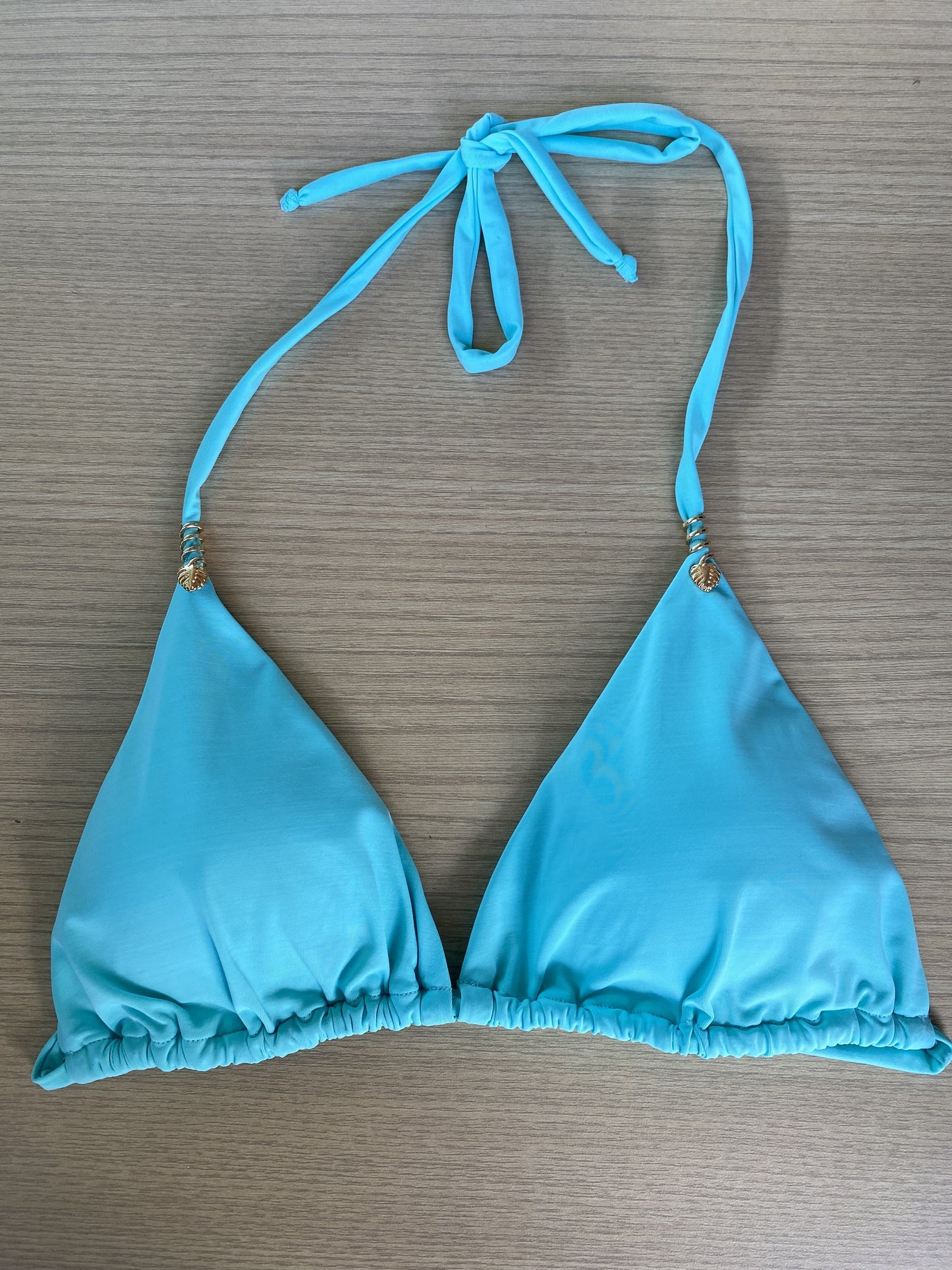 Aquamarine Triangle Bikini Top