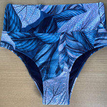 Load image into Gallery viewer, Blue Leaf High Waist Bikini Bottom
