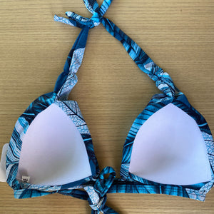 Blue Leaf halter bikini top
